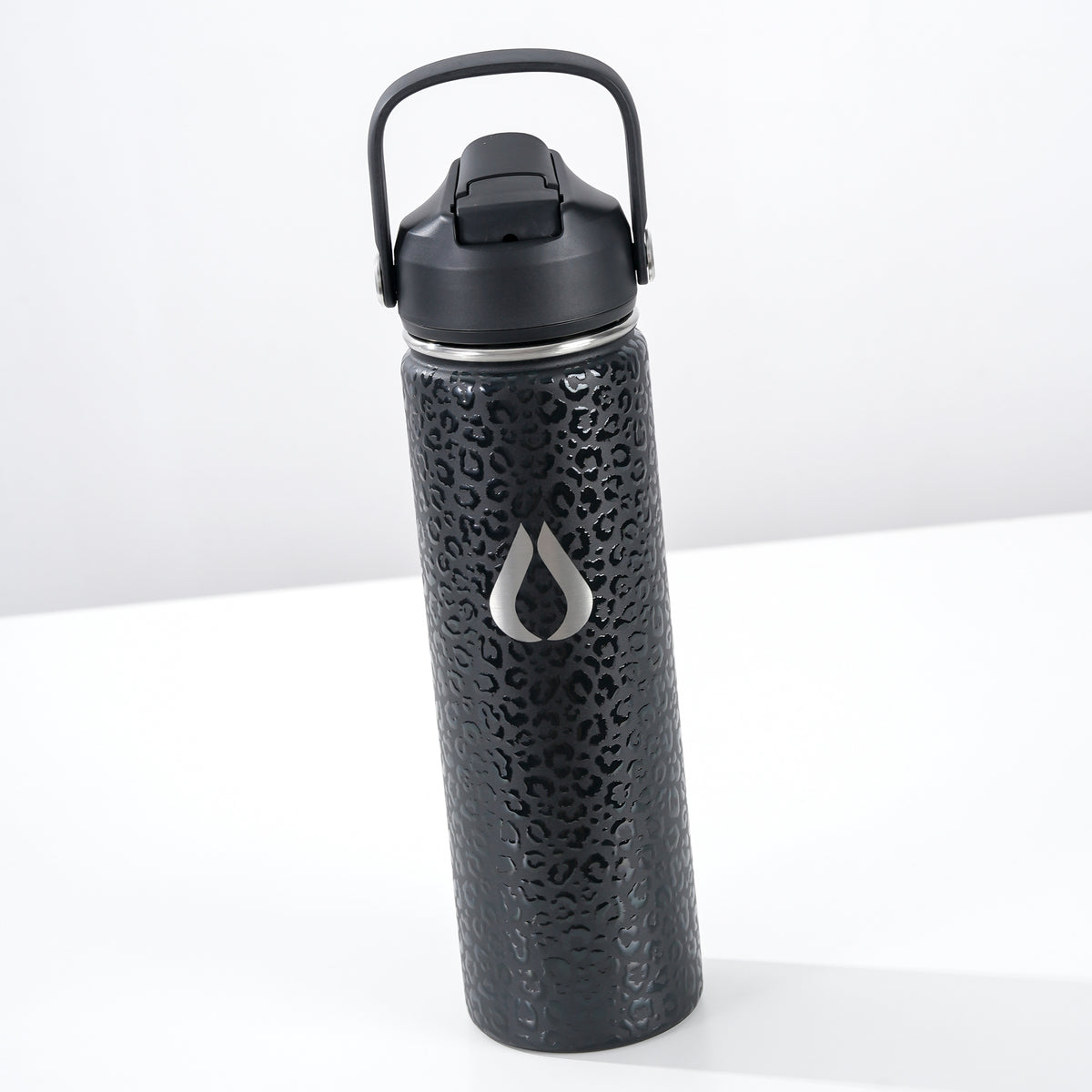 Water Bottle - 650ML - Cream Leopard