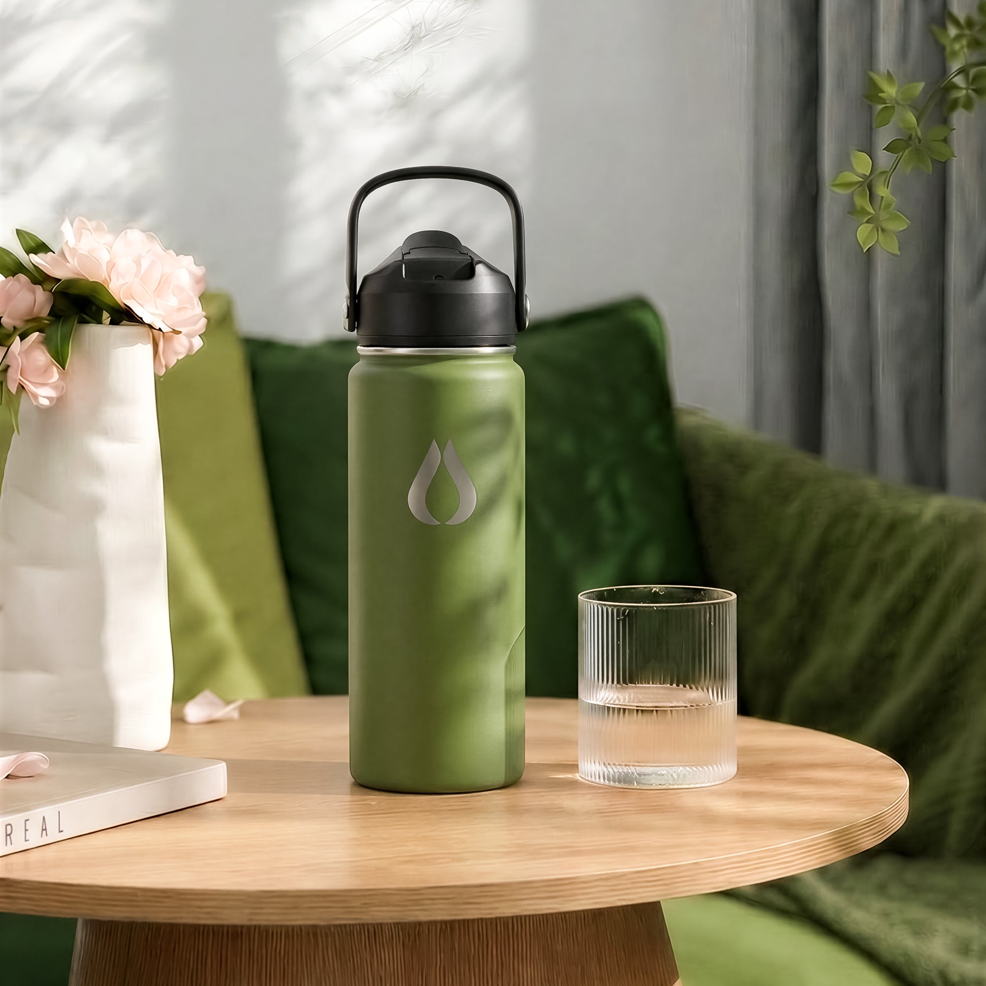 Water Bottle - 500ML - Dark Olive