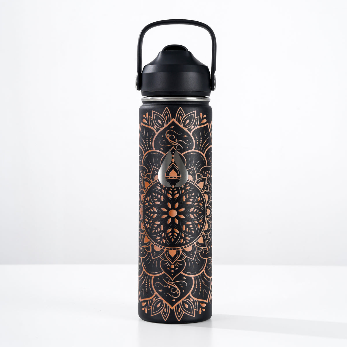 Water Bottle - 650ML - Cream Leopard