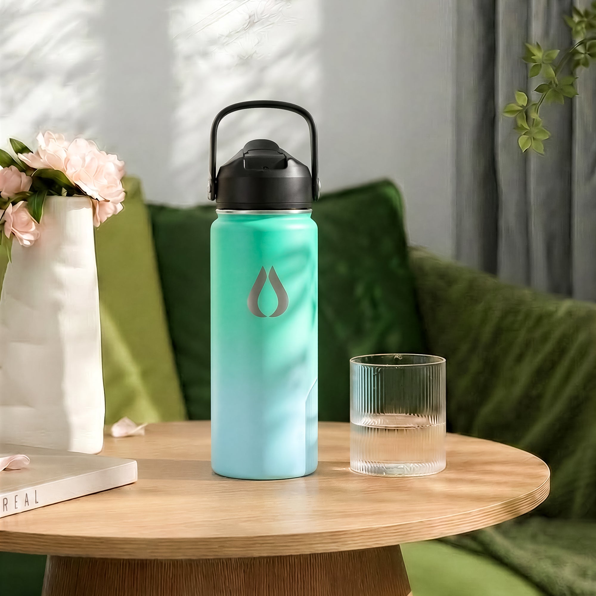 Water Bottle - 500ML - Green Sky