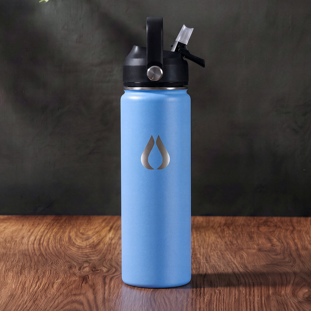 Water Bottle - 650ML - Cream Leopard