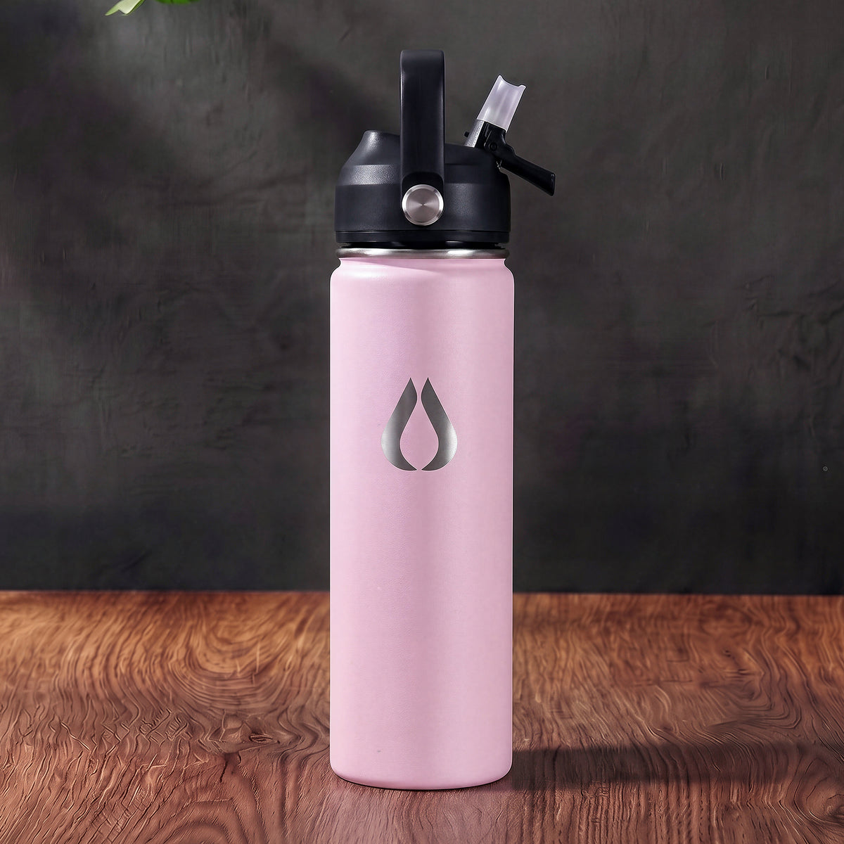 Water Bottle - 650ML - Cream Leopard