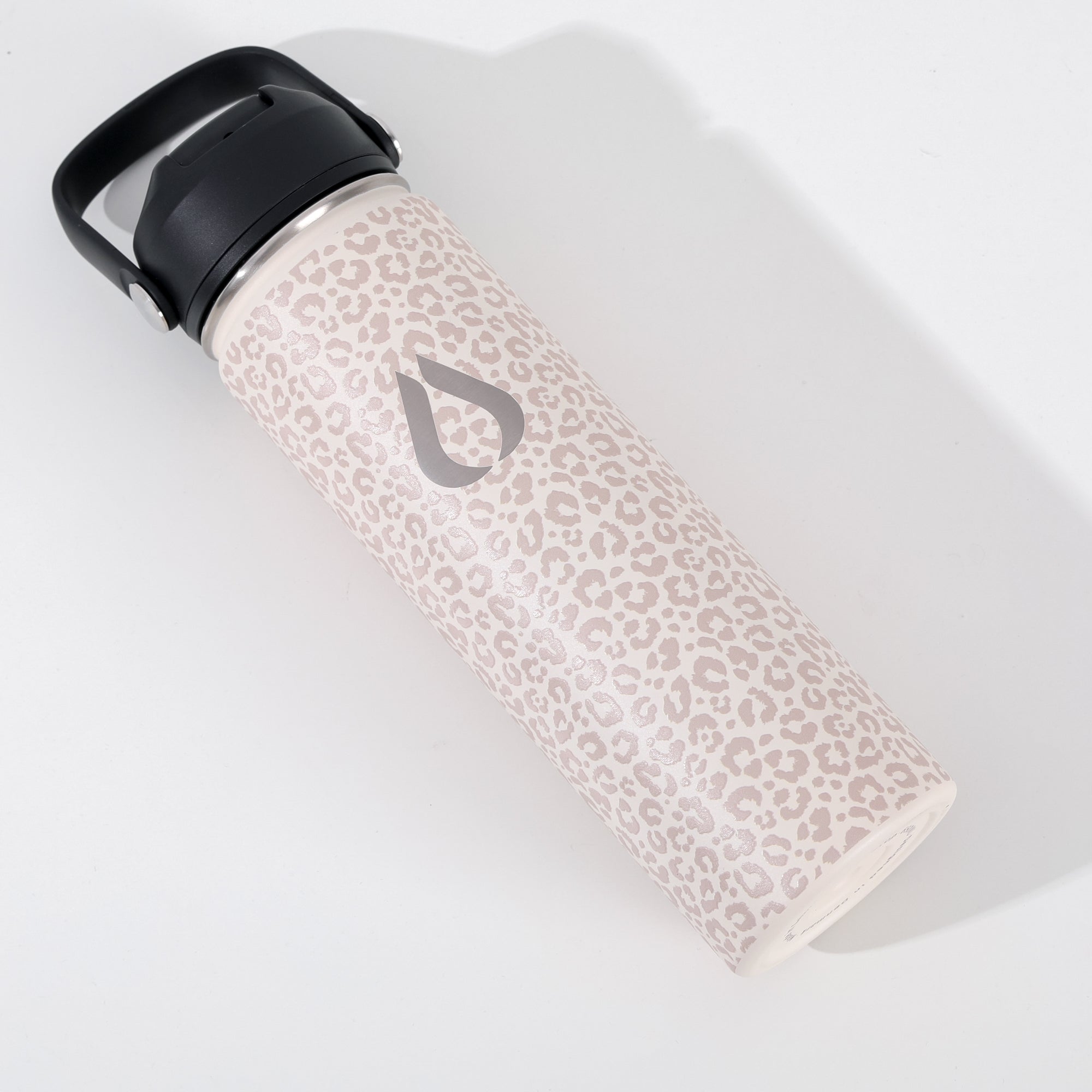 Water Bottle - 650ML - Cream Leopard