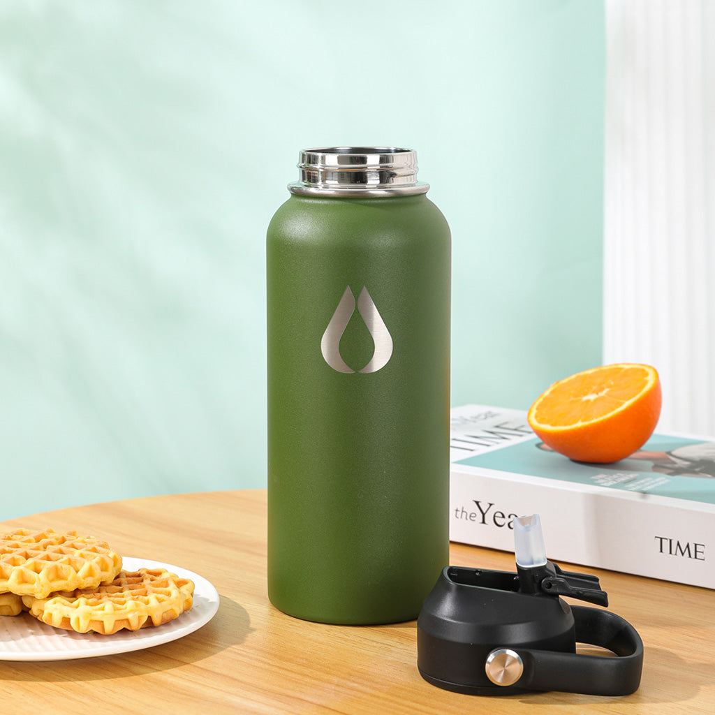 Water Bottle - 960ML - Dark Olive