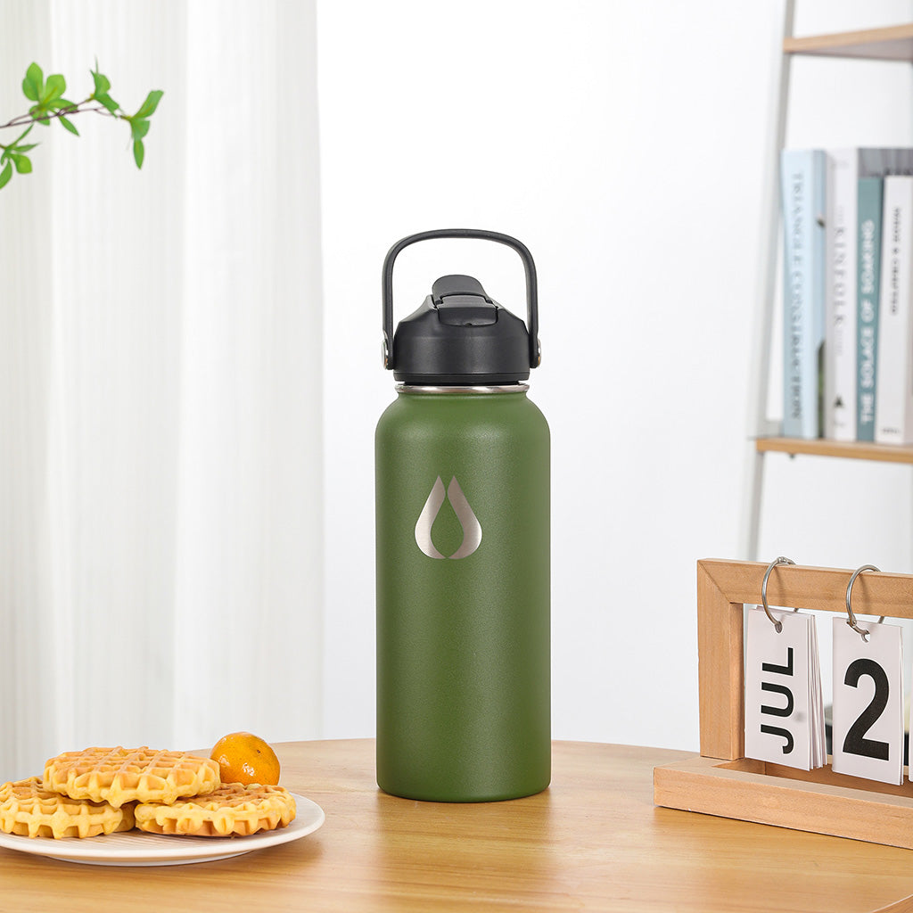Water Bottle - 960ML - Dark Olive
