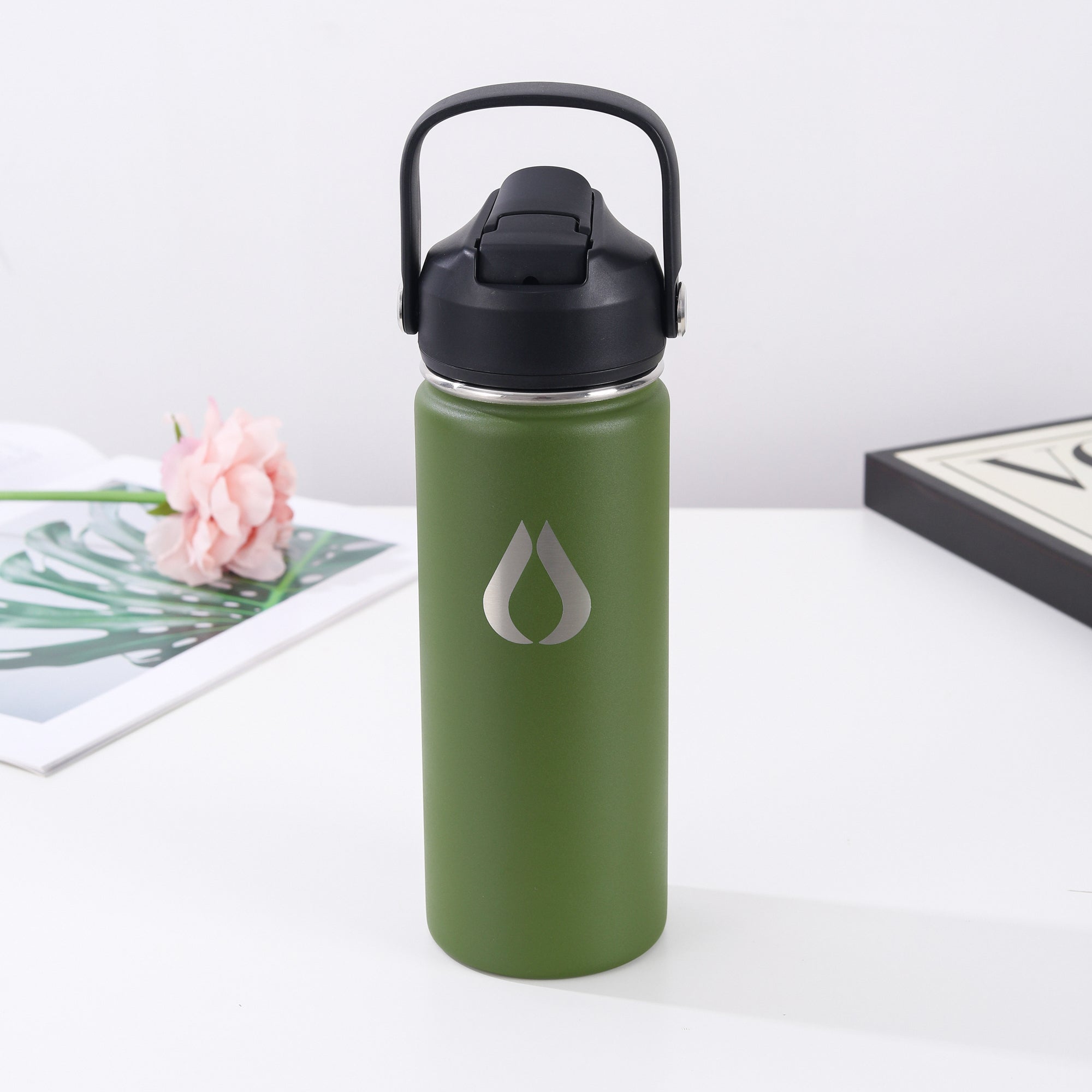 Water Bottle - 500ML - Dark Olive