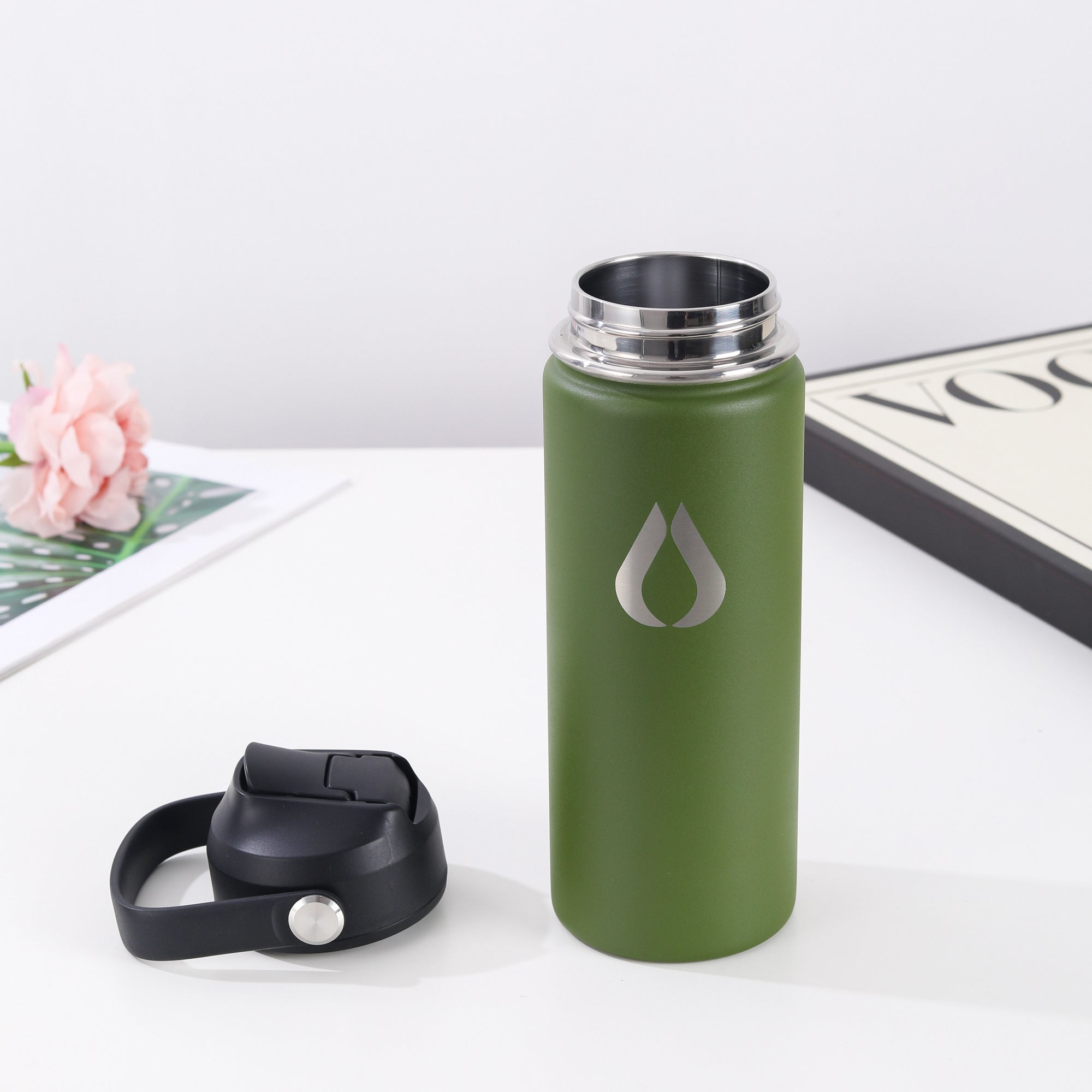 Water Bottle - 500ML - Dark Olive