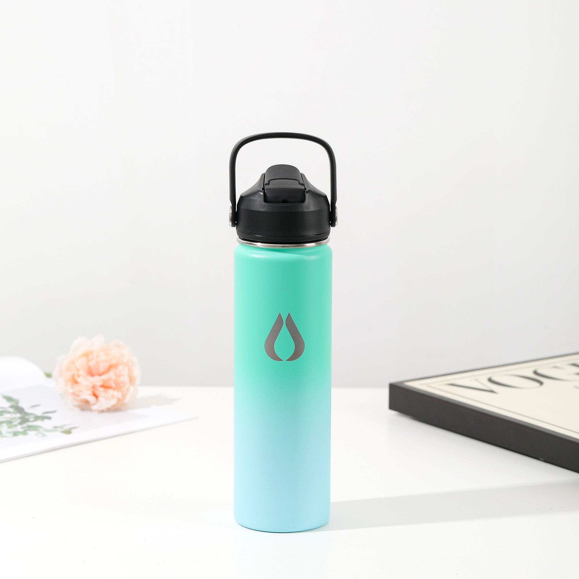 Water Bottle - 650ML - Green Sky