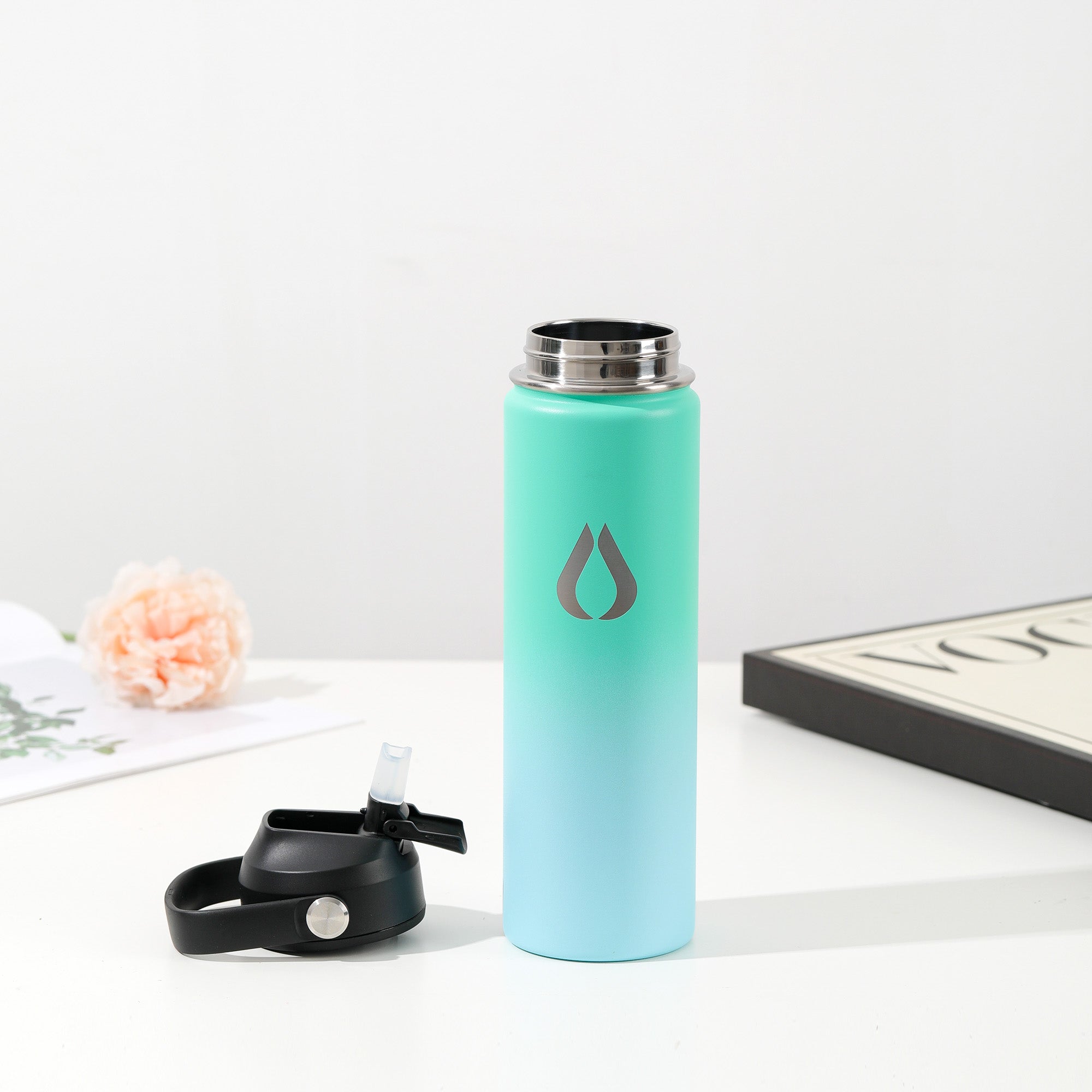 Water Bottle - 650ML - Green Sky