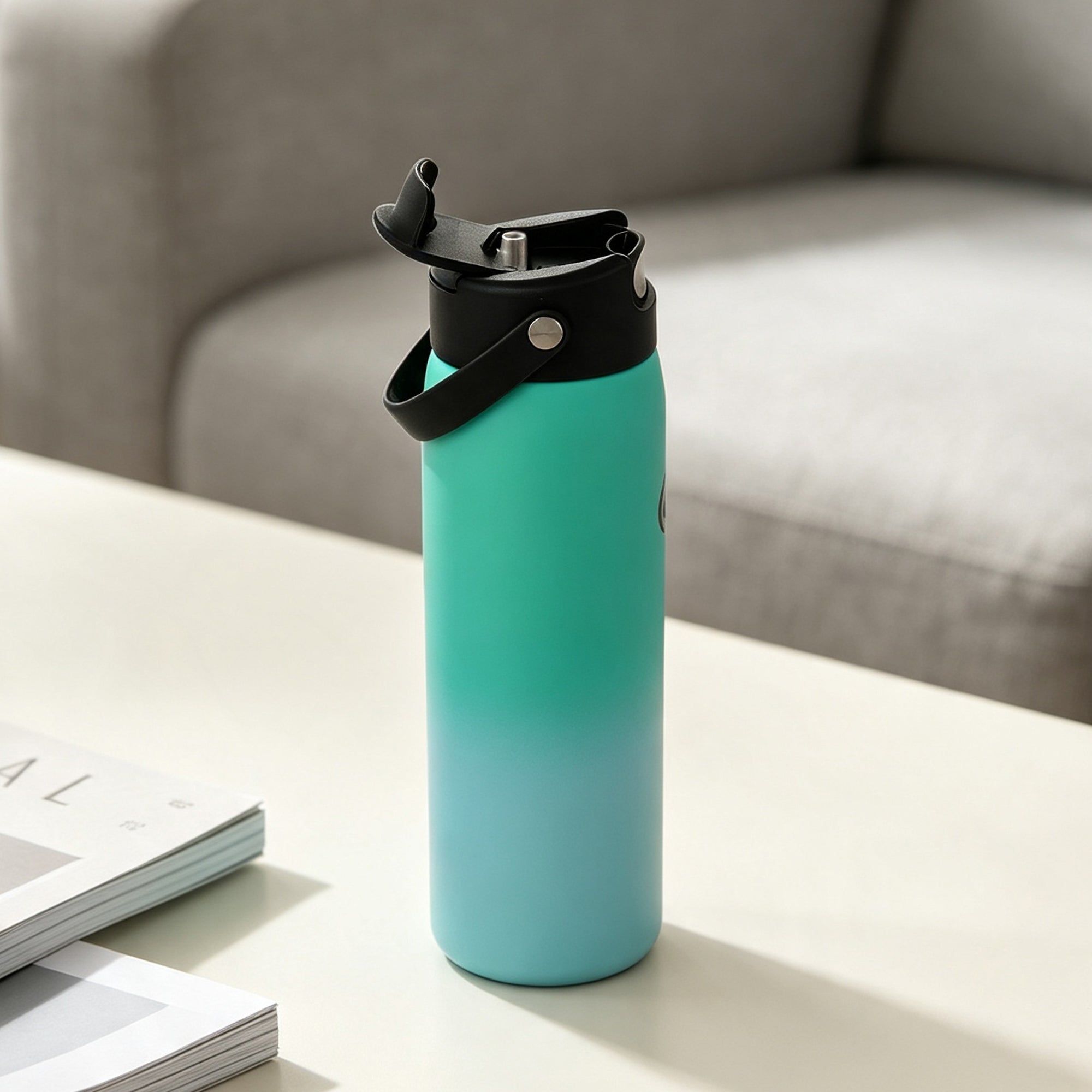 Water bottle - 2 in 1 - 710ML - Green Sky