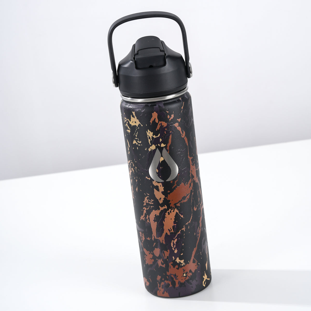 Water Bottle - 650ML - Cream Leopard