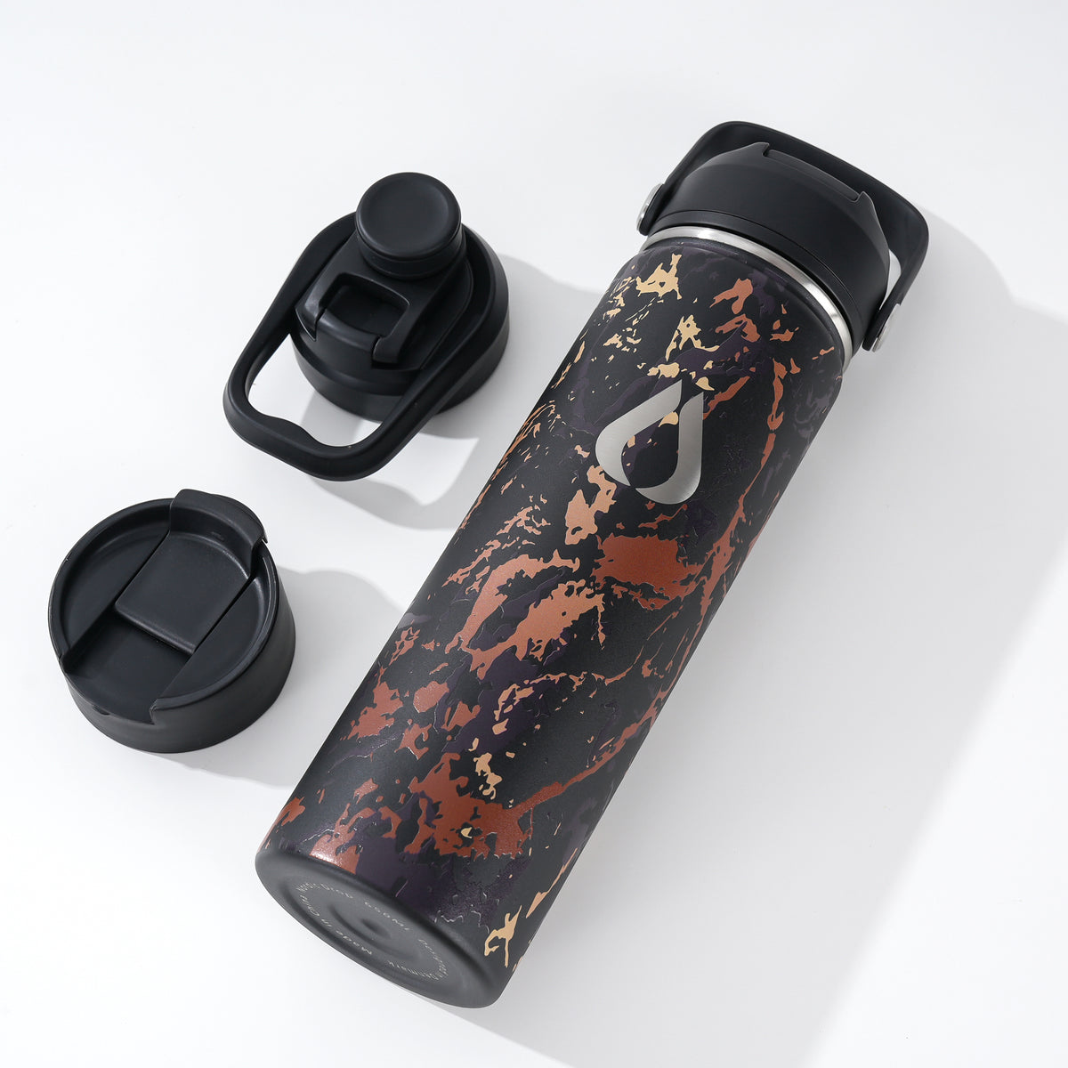 Water Bottle - 650ML - Cream Leopard