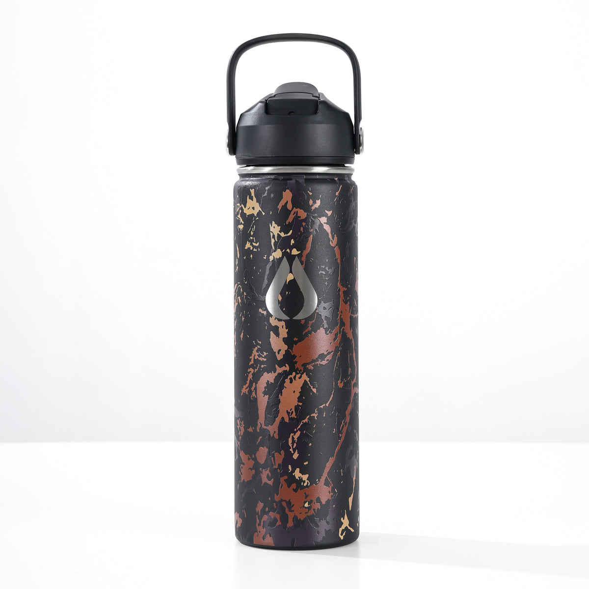 Water Bottle - 650ML - Cream Leopard