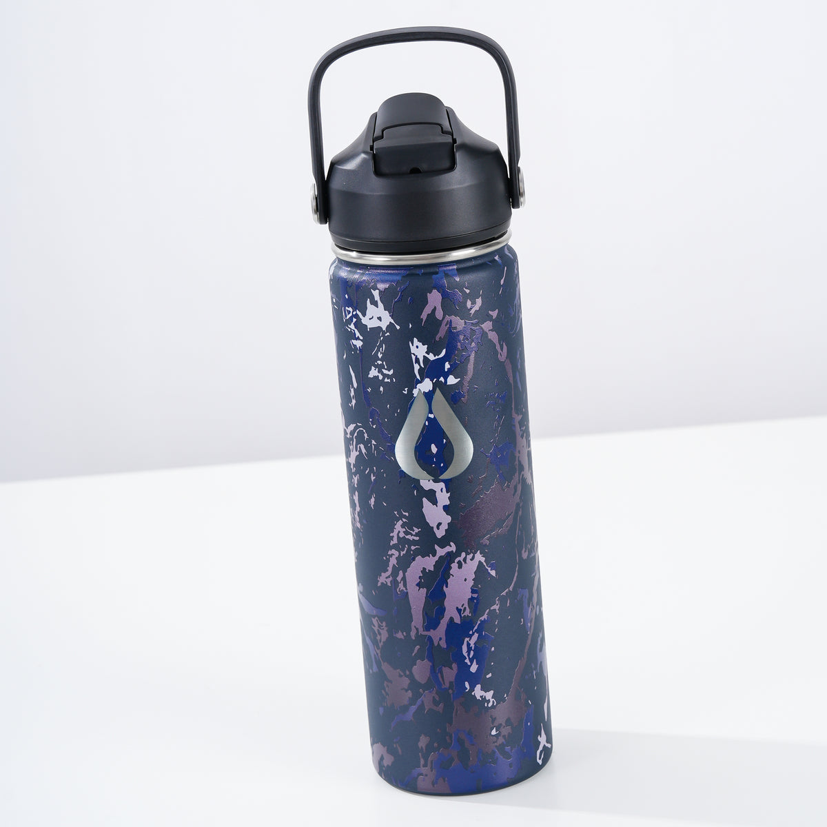 Water Bottle - 650ML - Cream Leopard