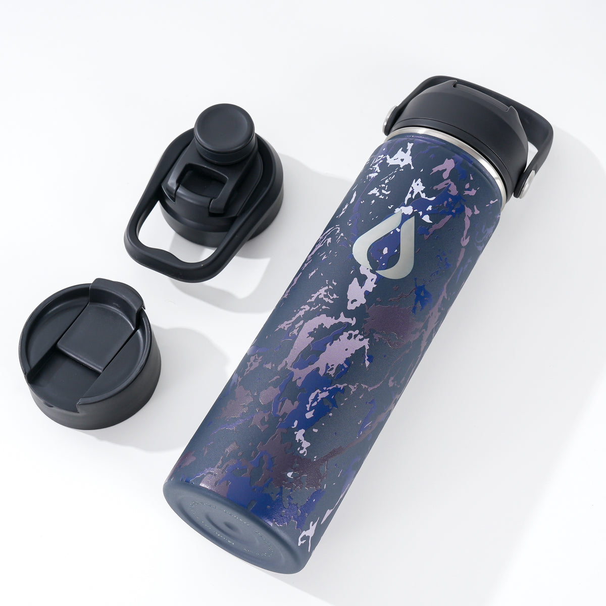 Water Bottle - 650ML - Cream Leopard