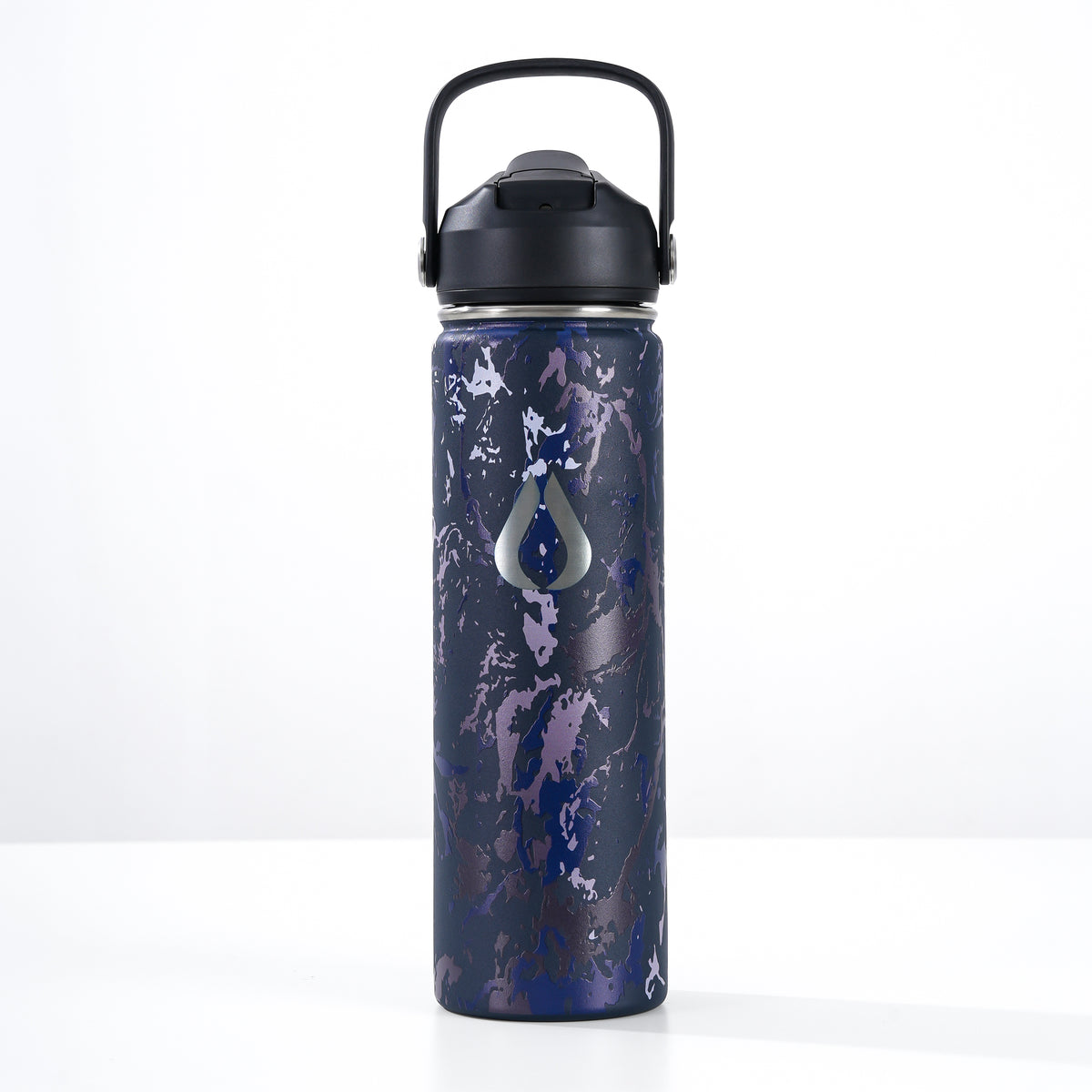 Water Bottle - 650ML - Cream Leopard
