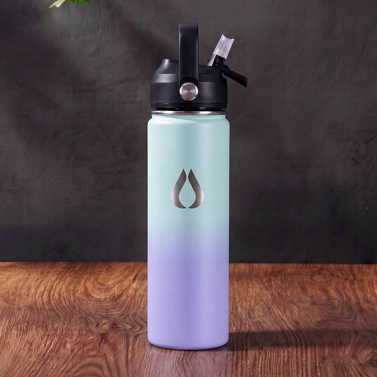 Water Bottle - 650ML - Cream Leopard