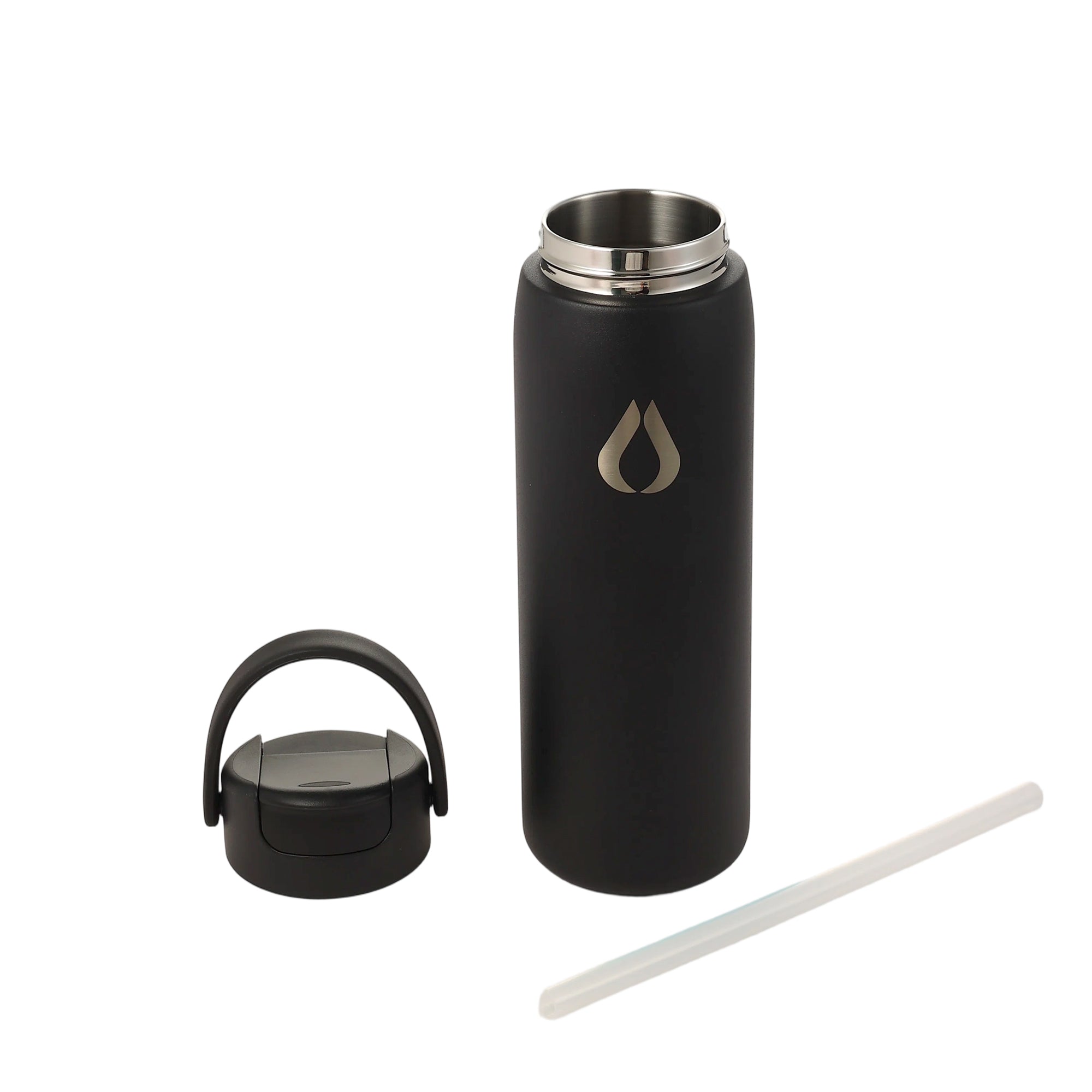 Water bottle - 2 in 1 - 710ML - Black