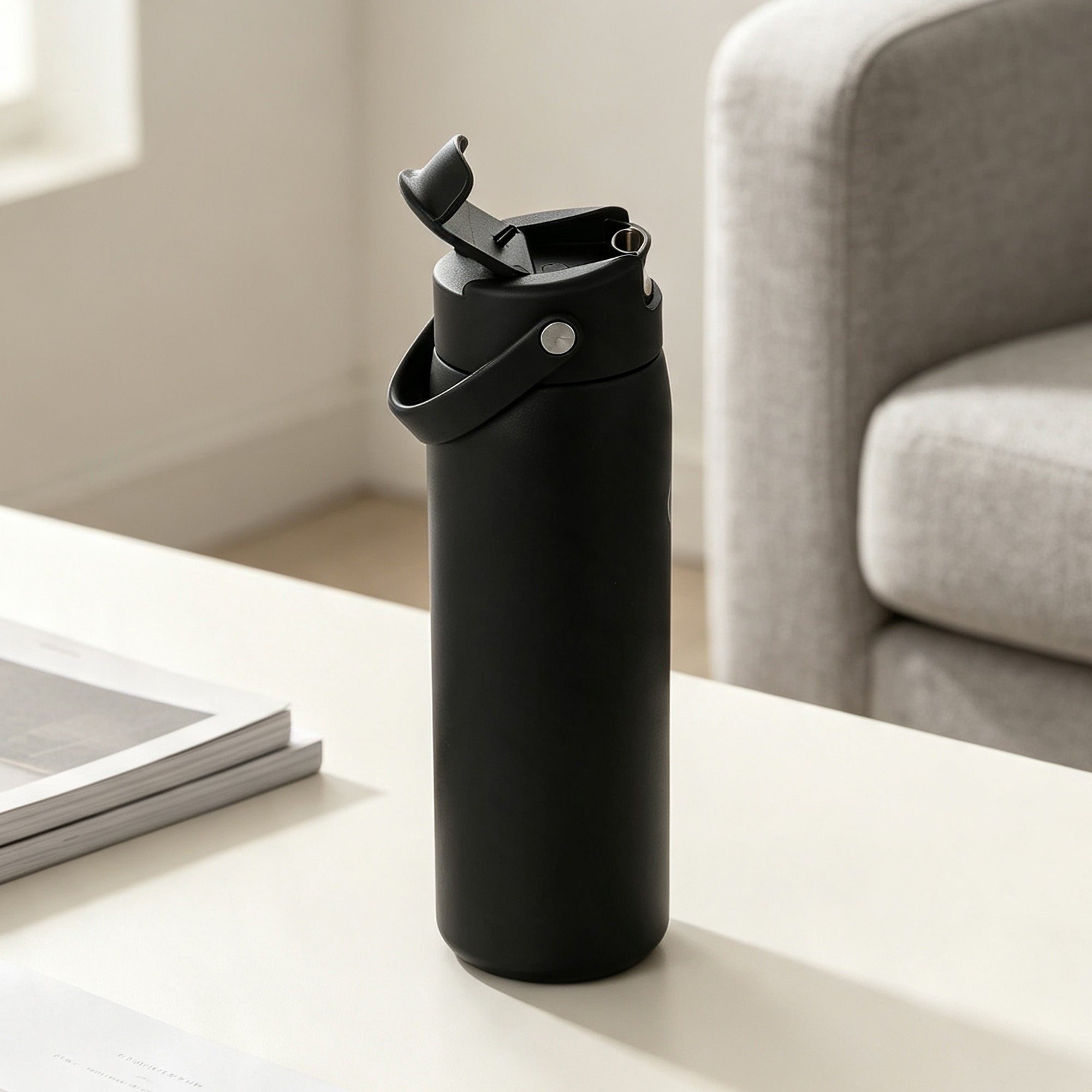 Water bottle - 2 in 1 - 710ML - Black